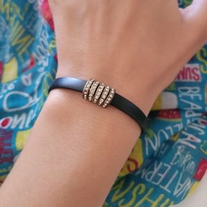 Simple Black and Silver Bracelet